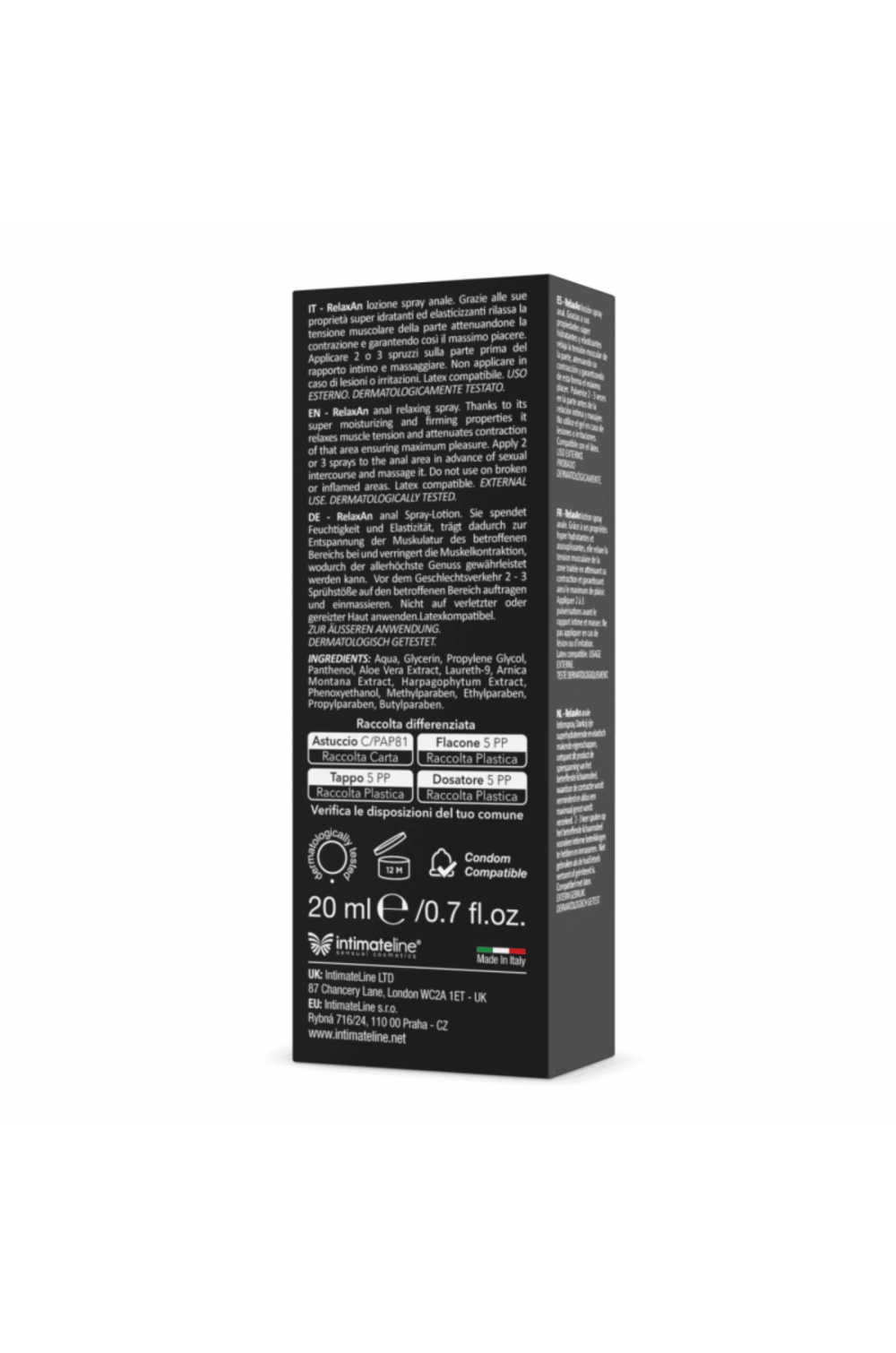 Intimateline RELAXAN relaxing spray Anale 20 ml