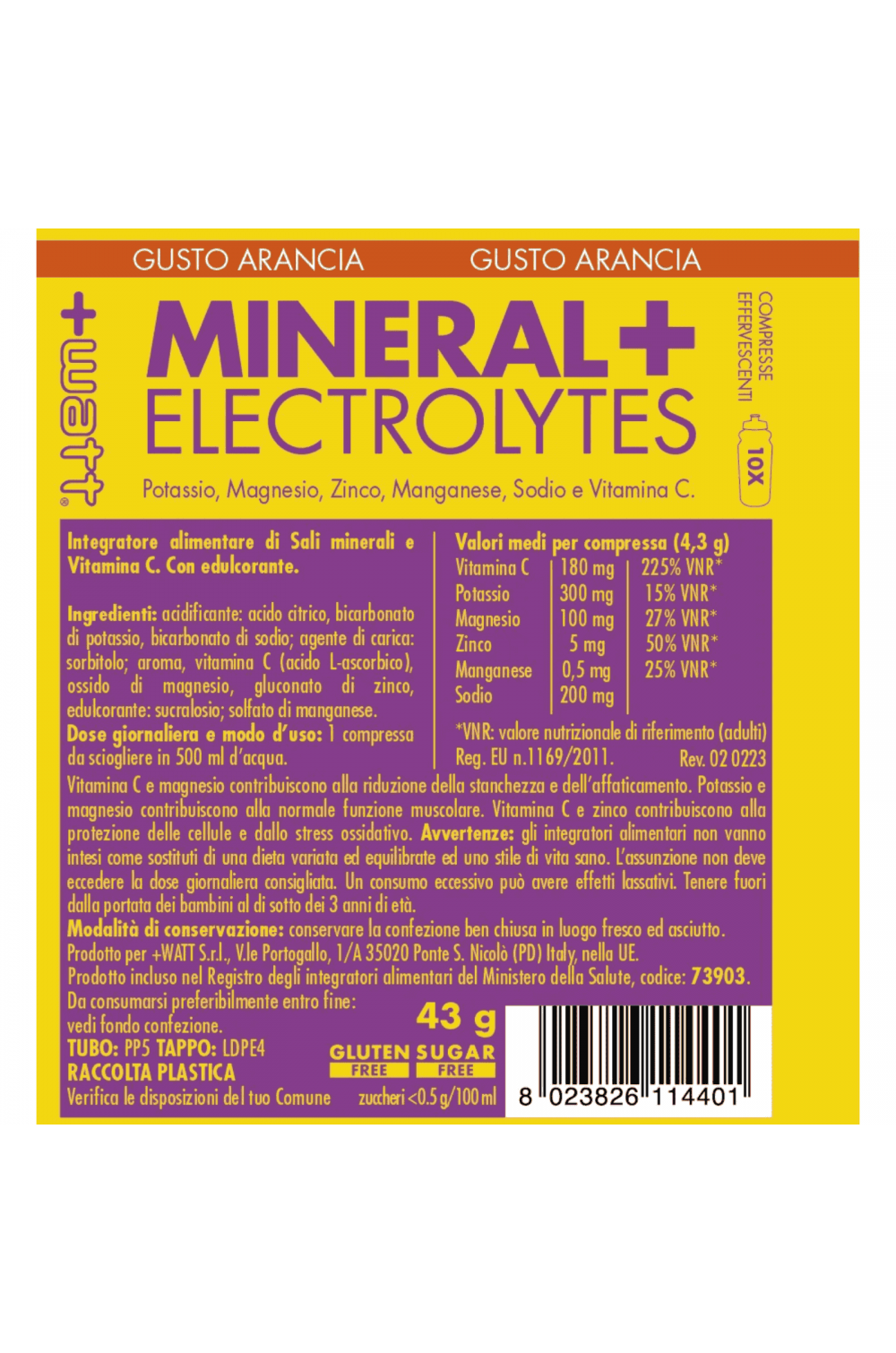 +Watt Mineral+ Electrolytes 10 compresse effervescenti