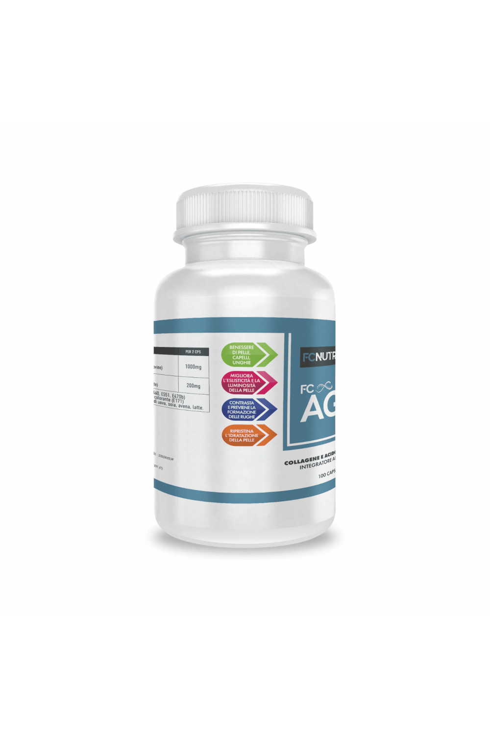 FC Nutrition FC AGE 100 cps integratore di collagene e acido ialuronico