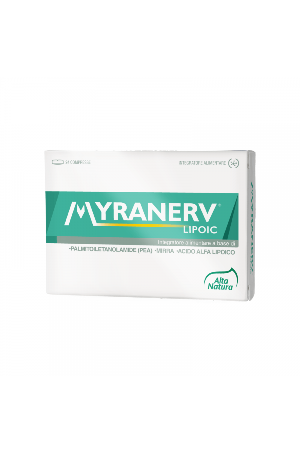 Alta Natura Myranev Lipoic 24 cpr Integratore con ALA Mirra e PEA