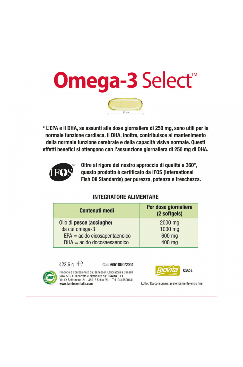 Jamieson Omega 3 select IFOS 300 softgel Duopack