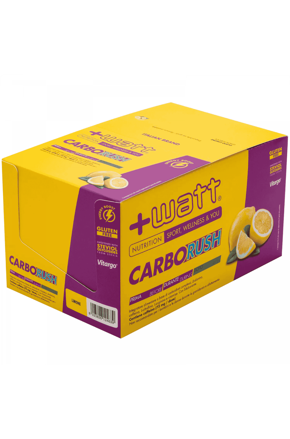 +Watt Carbo Rush 15X60 ml integratore alimentare a base di carboidrati