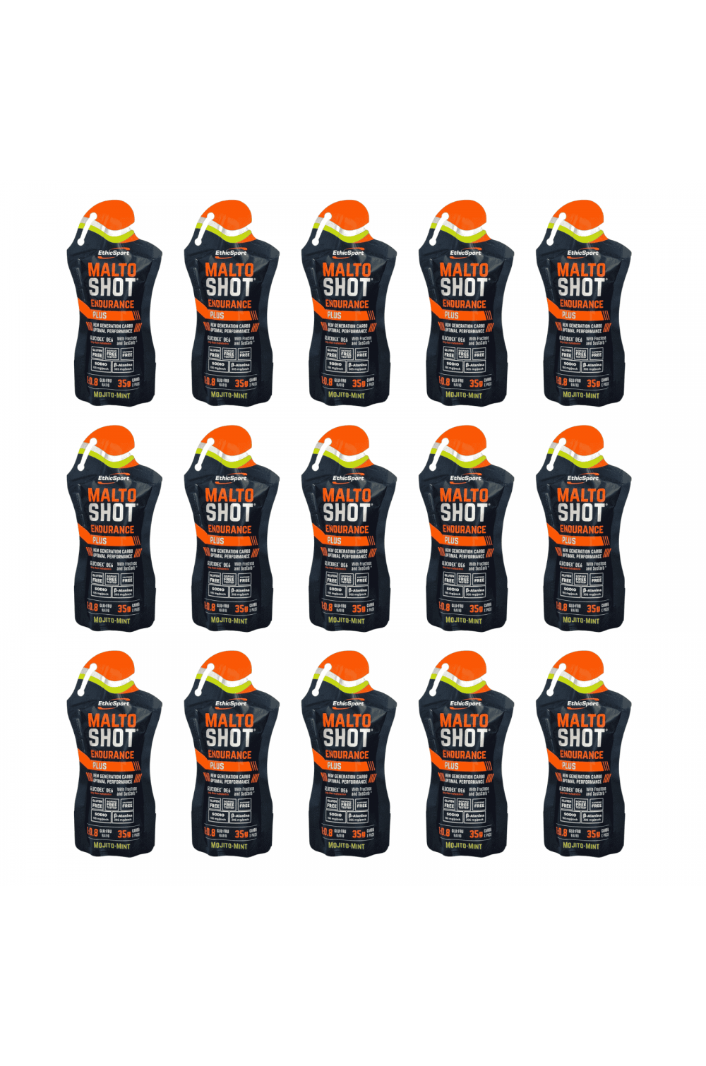 Maltoshot Ethichsport gel energizzante senza caffeina box 15 pz