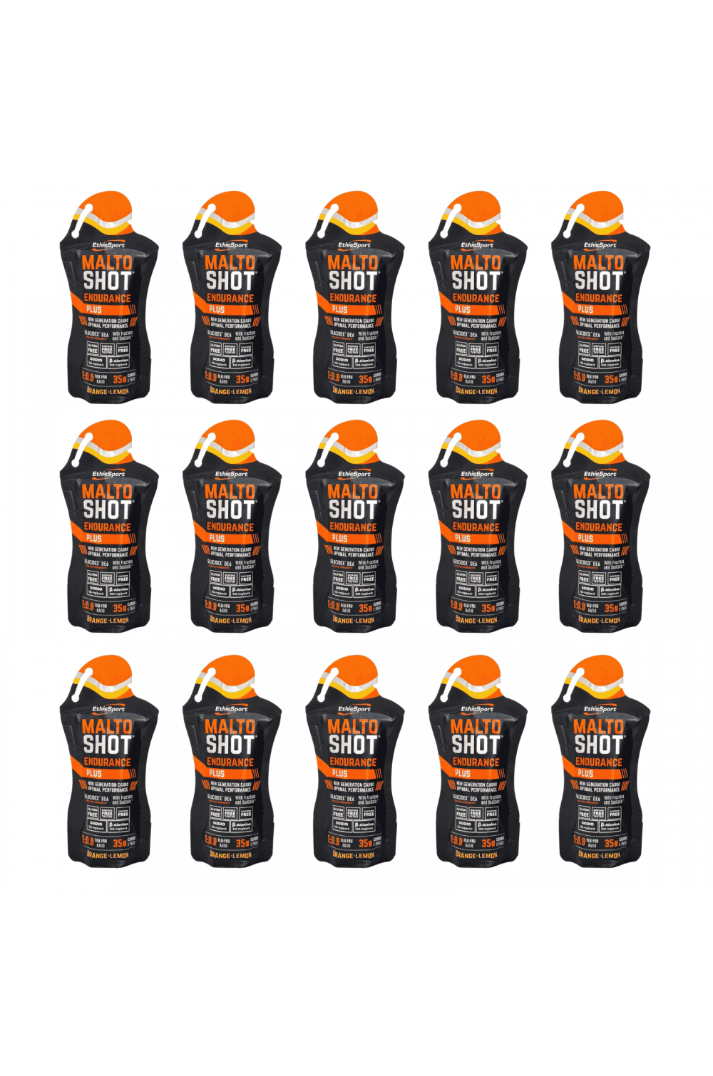Maltoshot Ethichsport gel energizzante senza caffeina box 15 pz