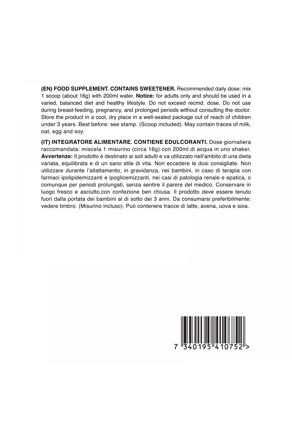 BFN Vitamins & Supplements Bcaa 8:1:1 Aminoacidi con vitamina B1 e B6 200 cpr