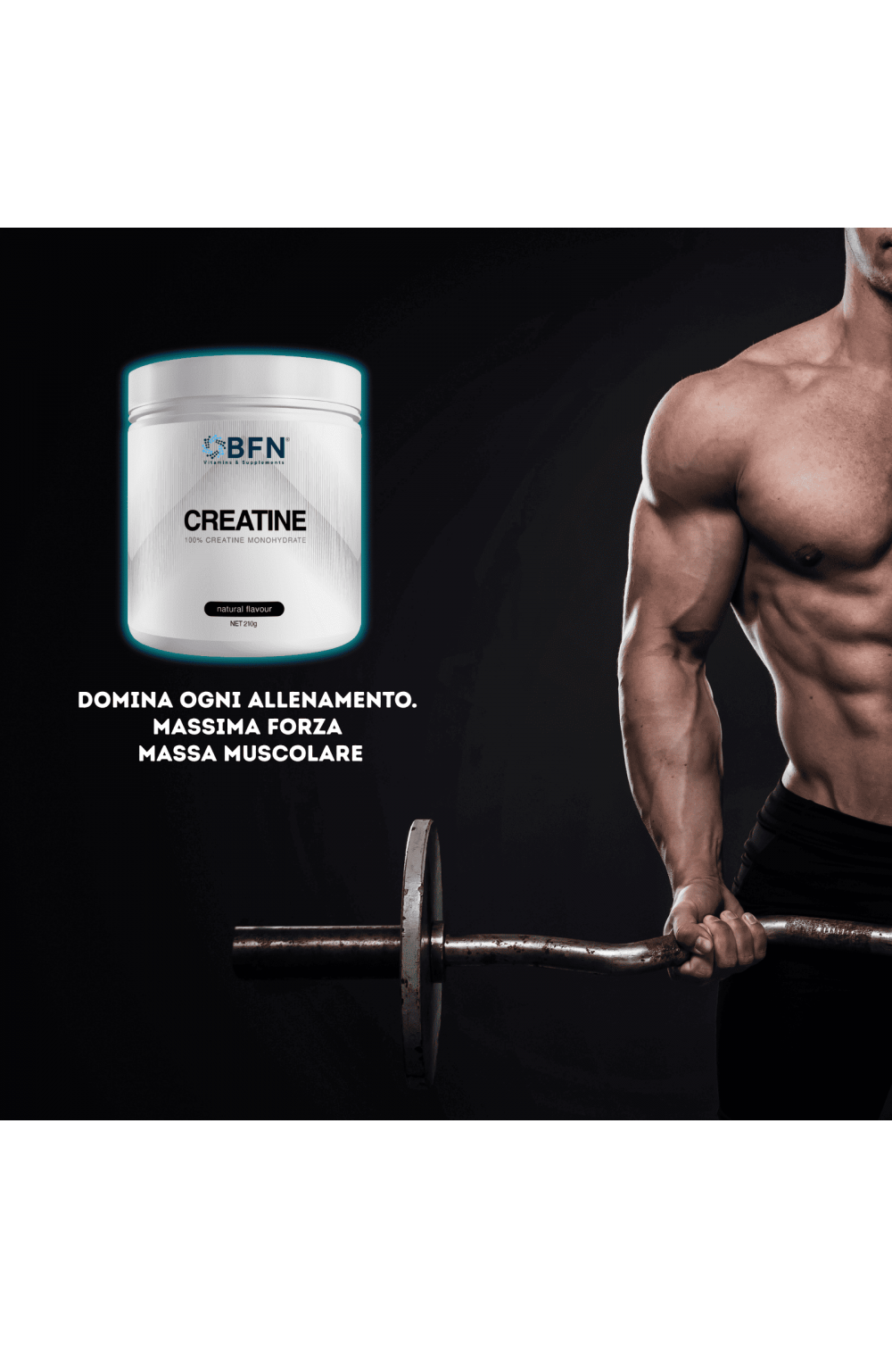 BFN Vitamins & Supplements Creatine 210 gr Creatina Monoidrato