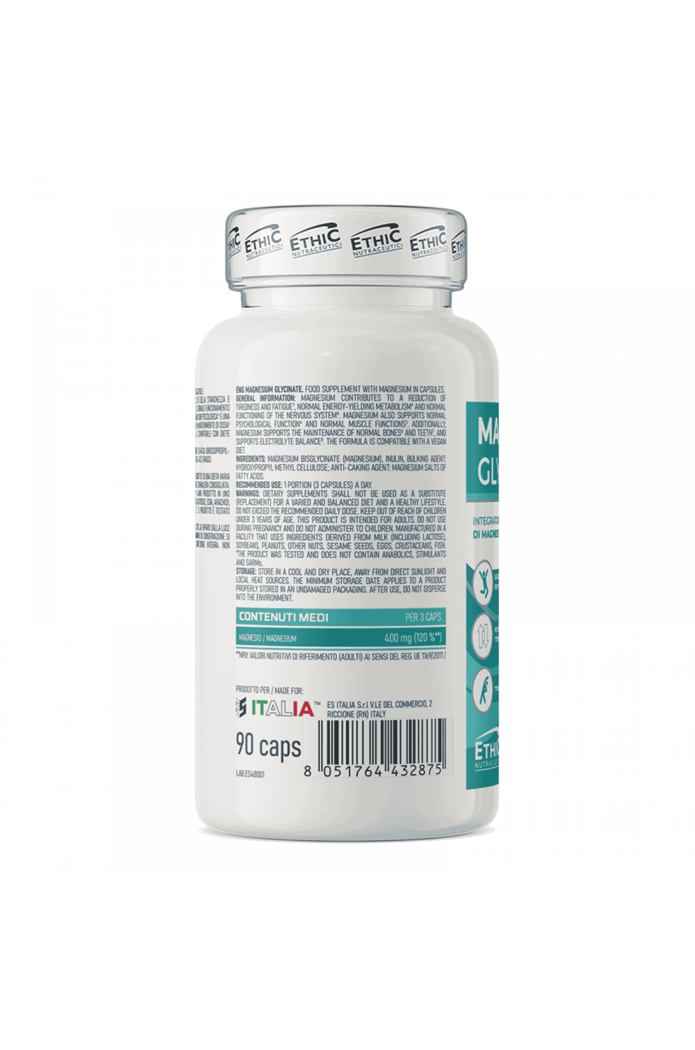 Ethicsport Magnesium Glycinate 90 cps magnesio Bisglicinato