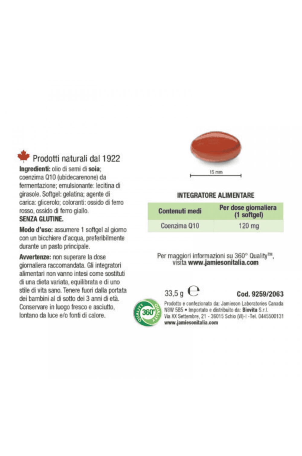 Jamieson Vitamina Coenzima Q10 60 softgel