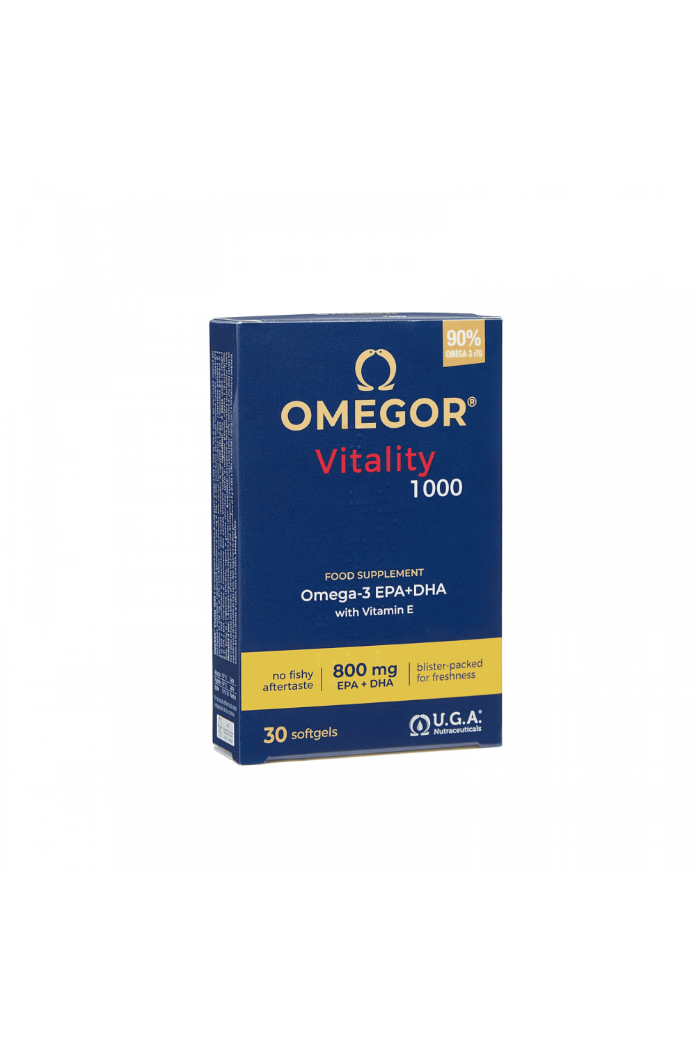 Omegor Vitaliy 1000 Omega 3 30 cps Nuova Formula ad Alta Concentrazione di EPA  e DHA
