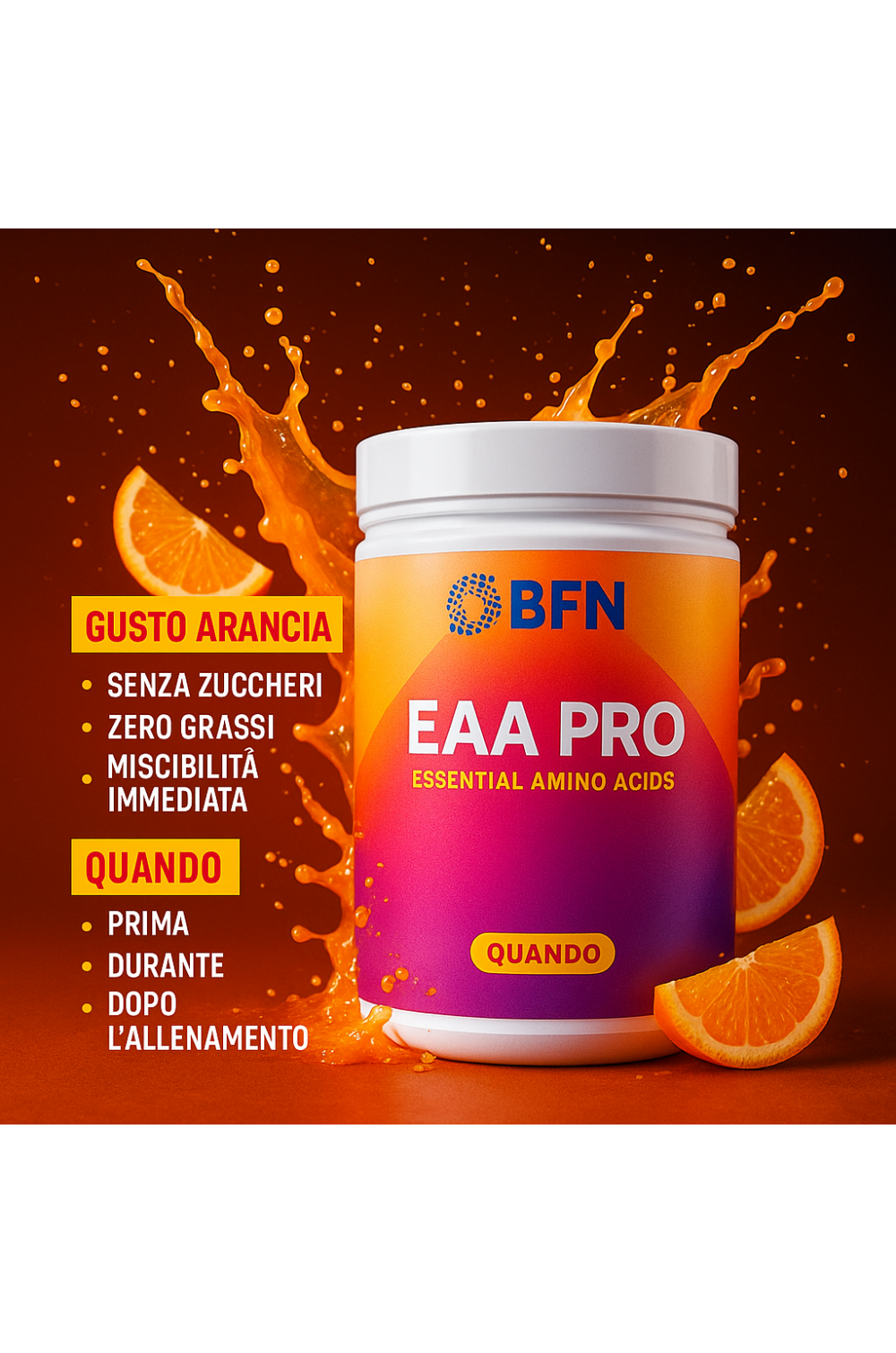 BFN Vitamins & Supplements EAA Pro 450gr Aminoacidi Essenziali in polvere con BCAA 8:1:1 e Taurina