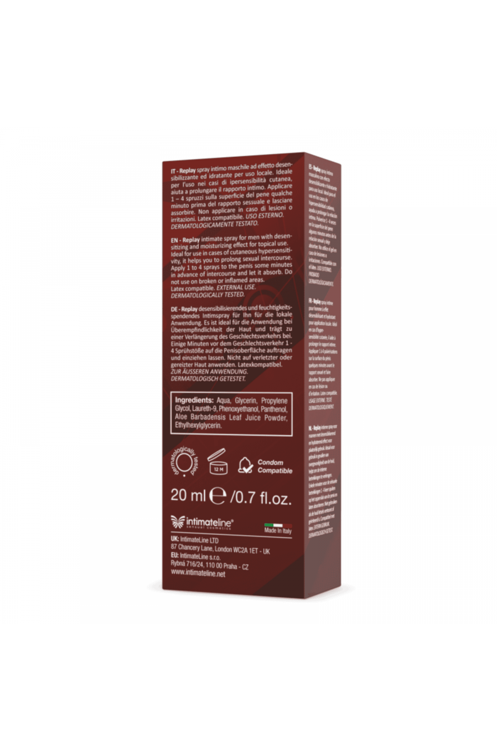 Intimateline Replay 20 ml Spray ritardante uomo