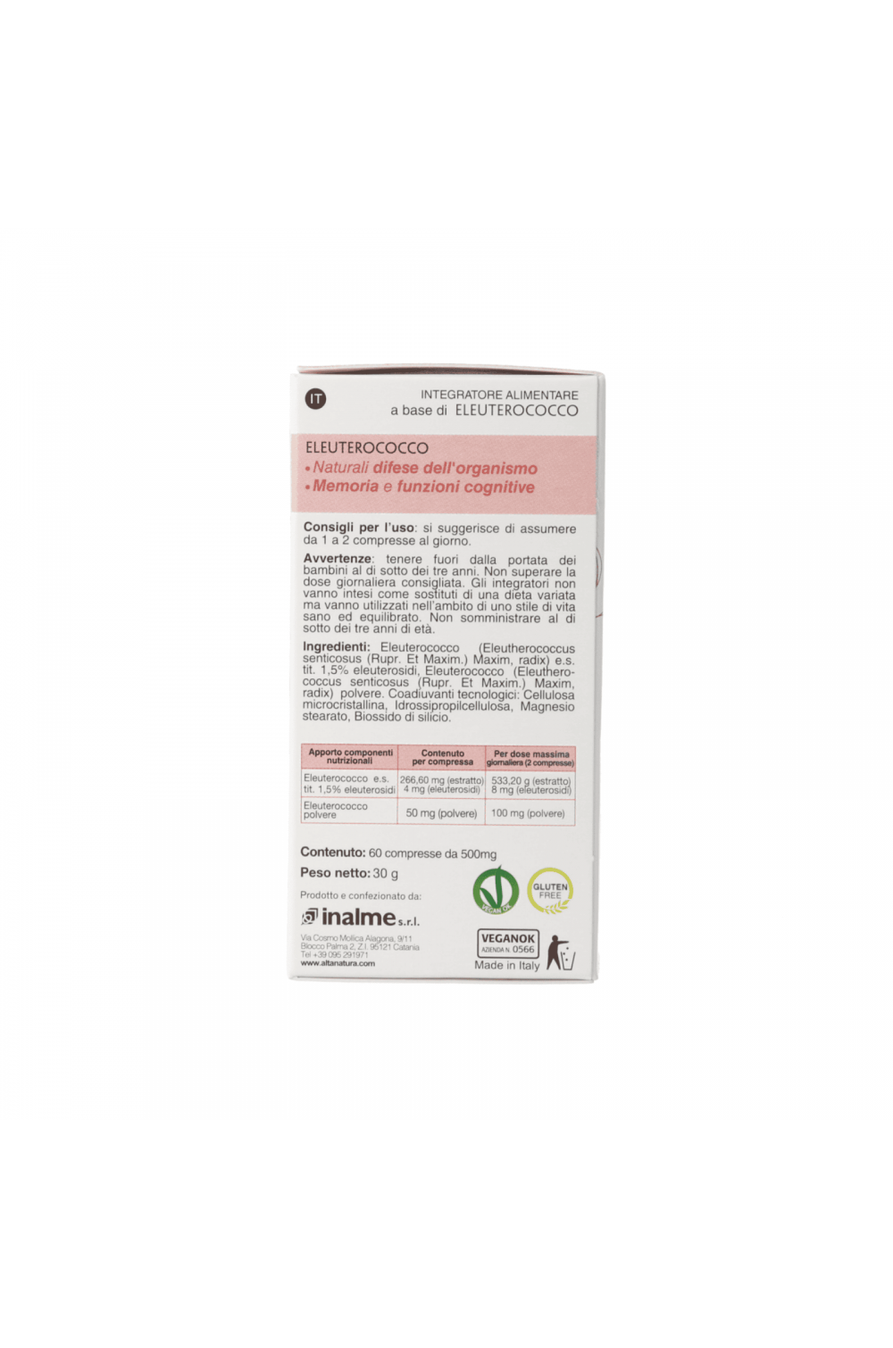 Alta Natura Eleuterococco 60 cpr