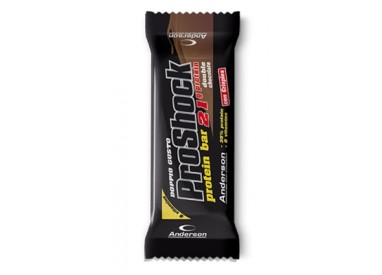Anderson Proshock barretta proteica 21 gr di proteine 1 X 60 gr Gusto Doppio Cioccolato