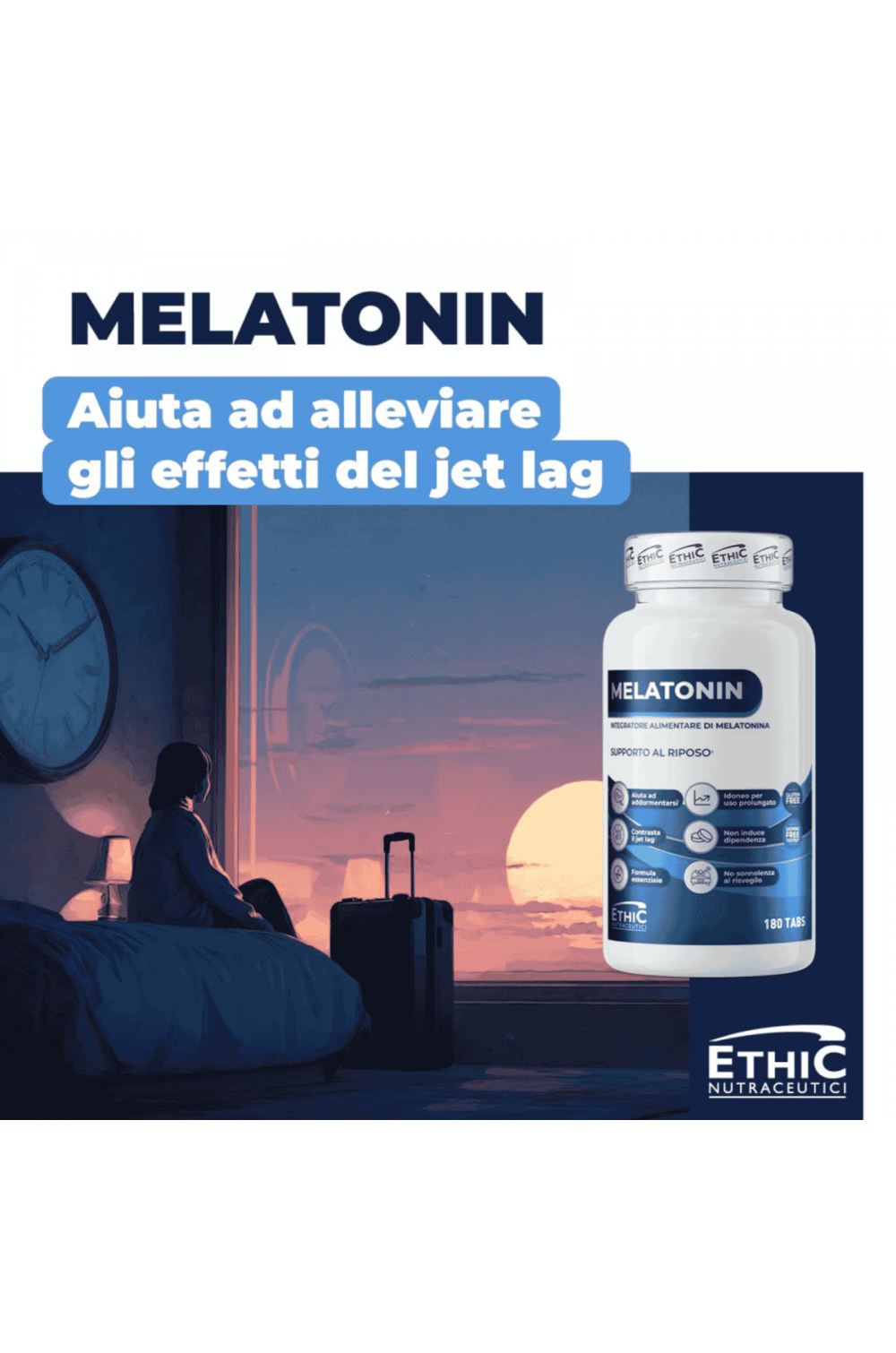 EthicSport Melatonin 180 cpr Melatonina