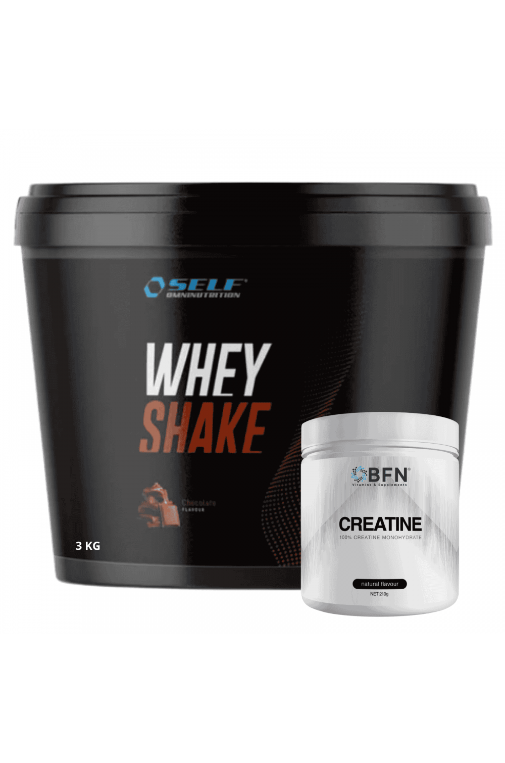 Self Whey Protein Shake 3 kg Proteine del siero del latte e BFN Creatina 210 gr