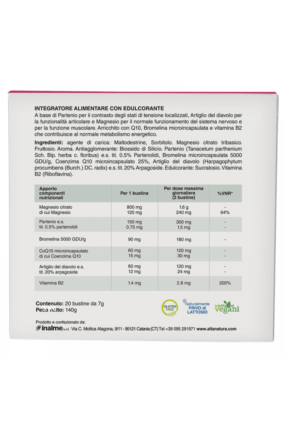 Alta Natura Inflamag Plus 20 bustine da 7 g
