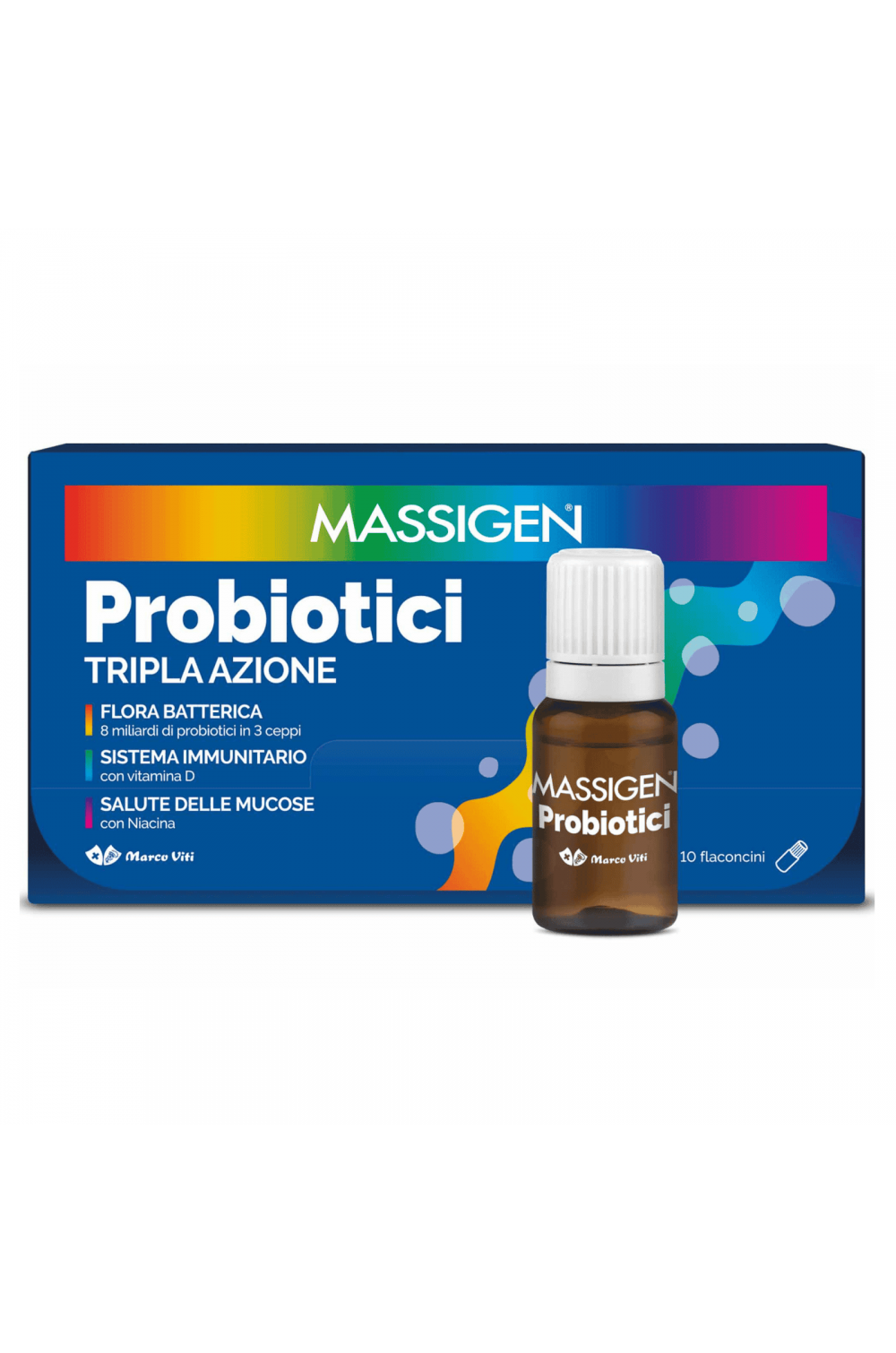 Massigen Probiotici Tripla Azione 10 Flaconcini