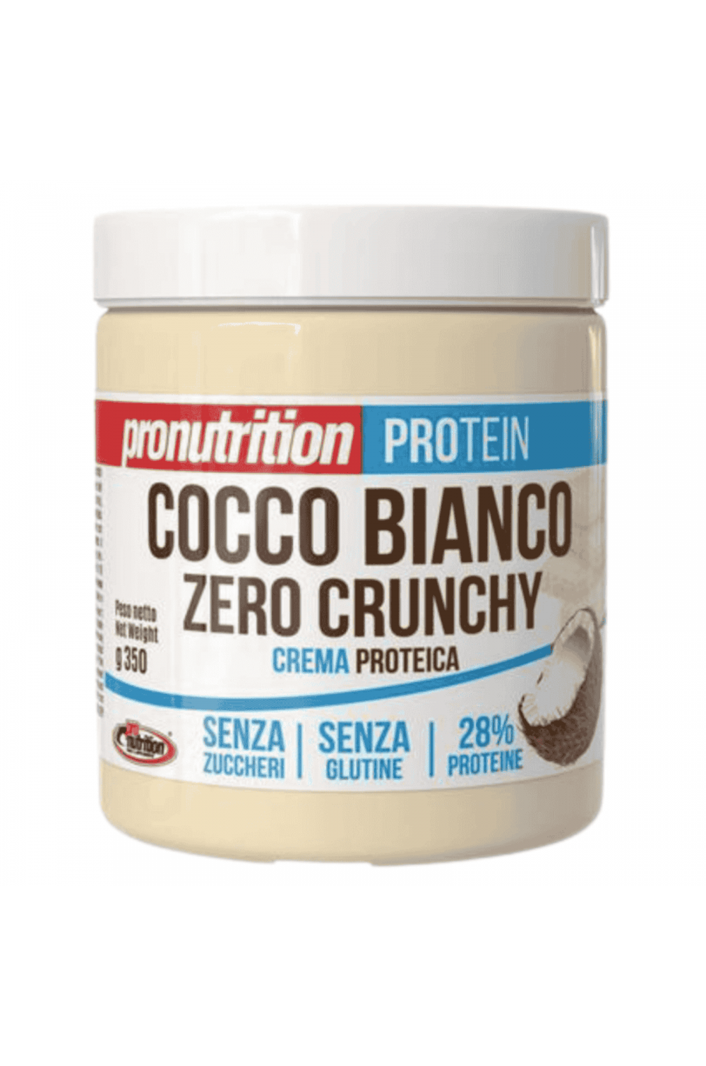 Pronutrition Cocco Bianco Zero 350 g Crema spalmabile 28% Proteine