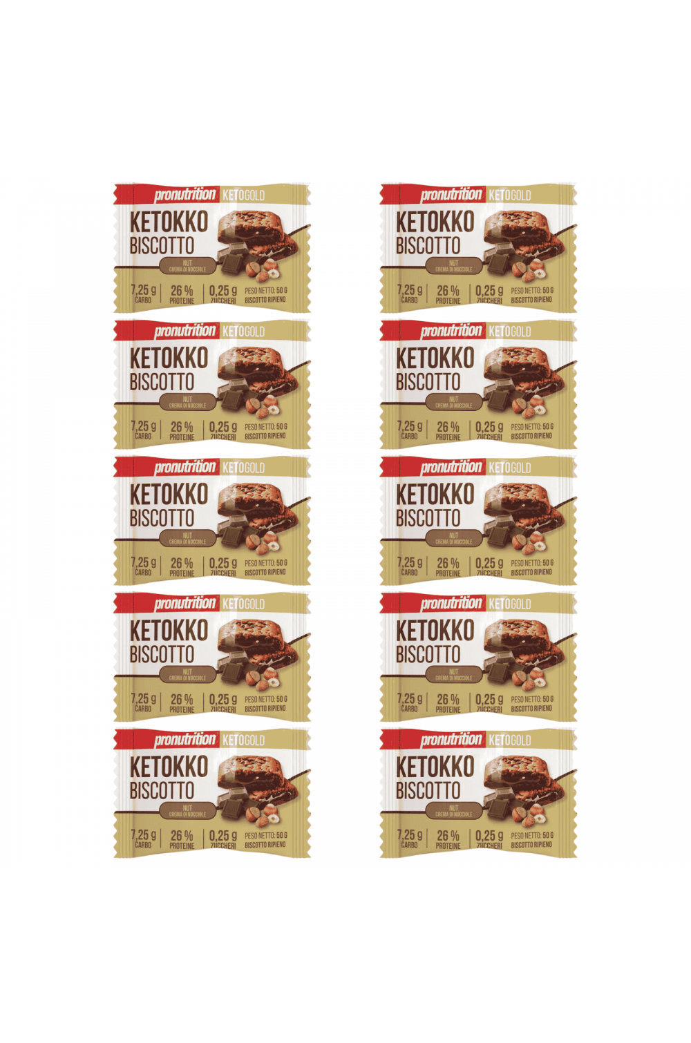 Pronutrition Ketokko Biscotto 10X50 gr 26% di Proteine
