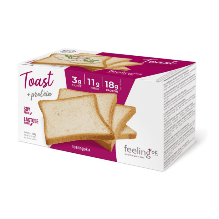 Feeling OK Toast +protein 4X40g Low Carb Keto Diet Tostate
