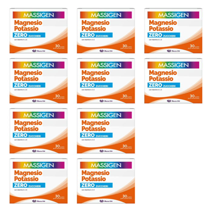 Massigen Magnesio Potassio Zero Zuccheri 10X30 bustine Marco Viti