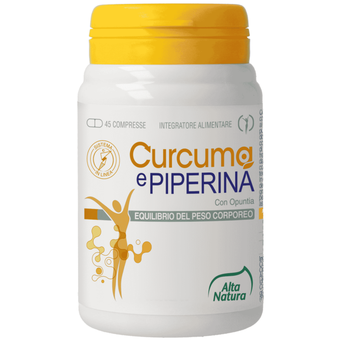 Alta Natura Curcuma e Piperina con Opuntia 45 cpr