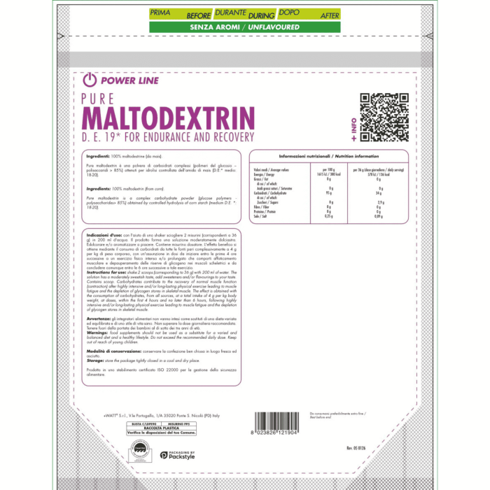 +Watt Pure Maltodextrin D.E. 19 1kg