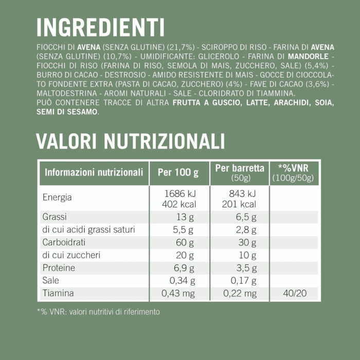 Enervit Oat Bar Barretta Energetica Box 25 Barrette da 50 gr