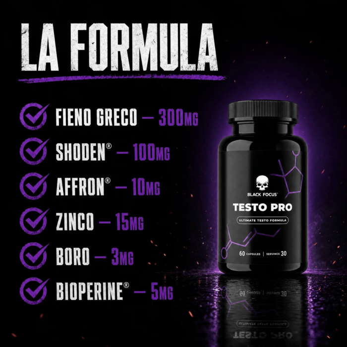 Black Focus Black Testo Pro Ultimate Testo Formula 60 cps