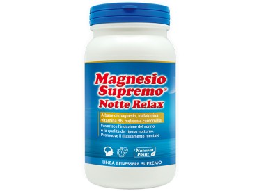 Natural Point Magnesio Supremo Notte Relax  150 gr con Melatonina Vit. B6 Melissa e Camomilla