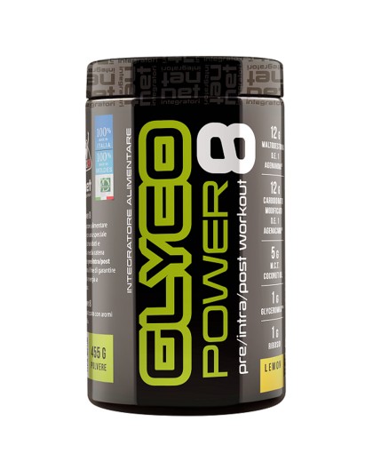 Net Integratori Glyco Power 8 pre intra Post workout 430 gr Gusto Neutro