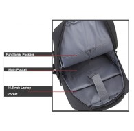 Zaino Uomo Donna Impermeabile Porta PC Viaggio Scuola Con Presa Ricarica USB
