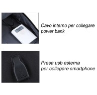 Zaino Uomo Donna Impermeabile Porta PC Viaggio Scuola Con Presa Ricarica USB