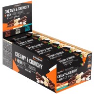 EthicSport Creamy & Crunchy High Protein Bar Barrette Proteiche 32% Box 24 pz Gusto Cacao Nocciola