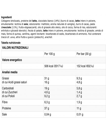EthicSport Creamy & Crunchy High Protein Bar Barrette Proteiche 32% Box 24 pz Gusto Cacao Nocciola