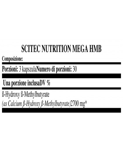 Scitec Nutrition HMB 90 caps Aminoacido Beta-Idrossi Beta-Metilbutirrato