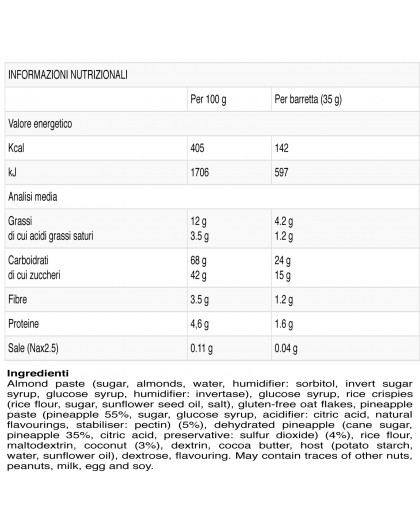 Etich Sport  Energy Barrette di Carboidrati Box 25 x 35 gr