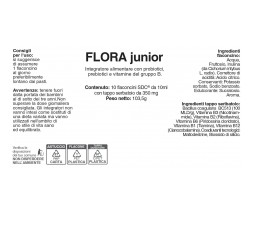 BFN Flora Junior 10 Flaconcini da 10 ml Probiotici e Prebiotici