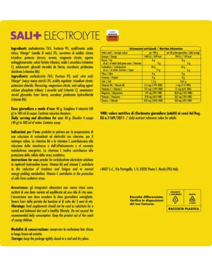 +Watt Sali+ Performance Electrolyte 500 gr