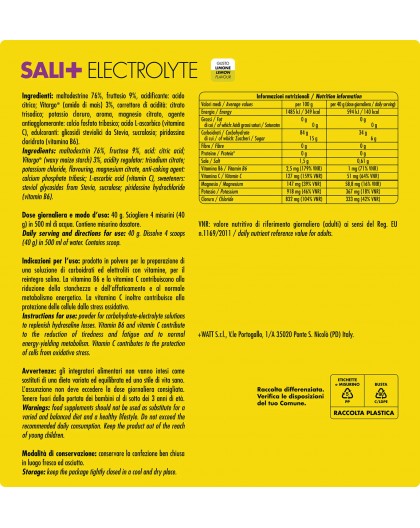 +Watt Sali+ Performance Electrolyte 500 gr