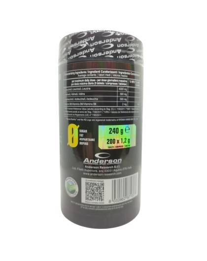 Anderson 8:1:1 Bcaa Unlimited + Vit B6 Kyowa  200 cpr
