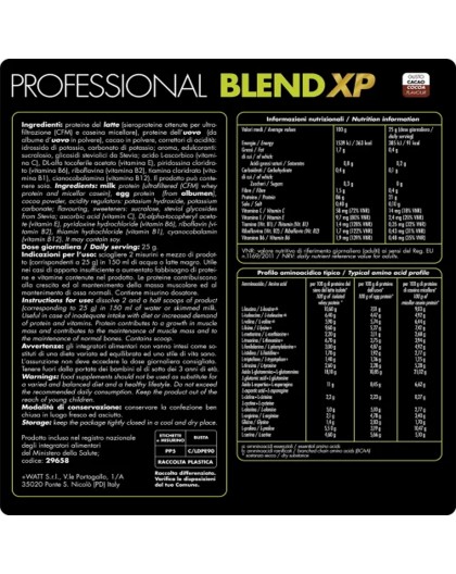 +Watt Professional Blend XP 750 gr Cacao