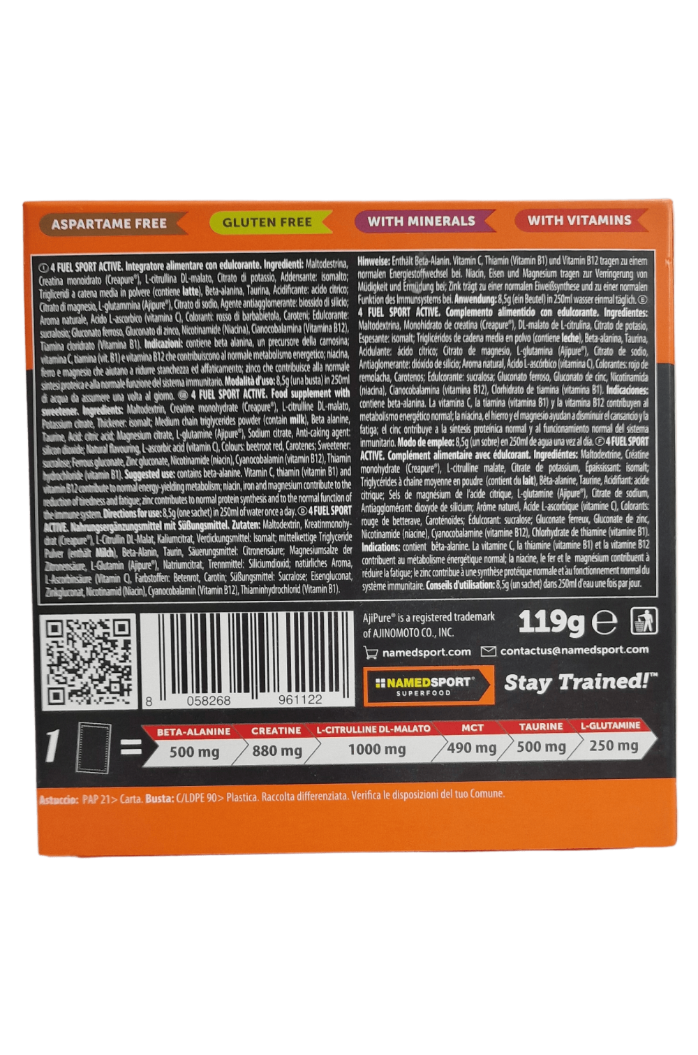 Named Sport 4 Fuel Active 14 Bustine da 8,5 gr