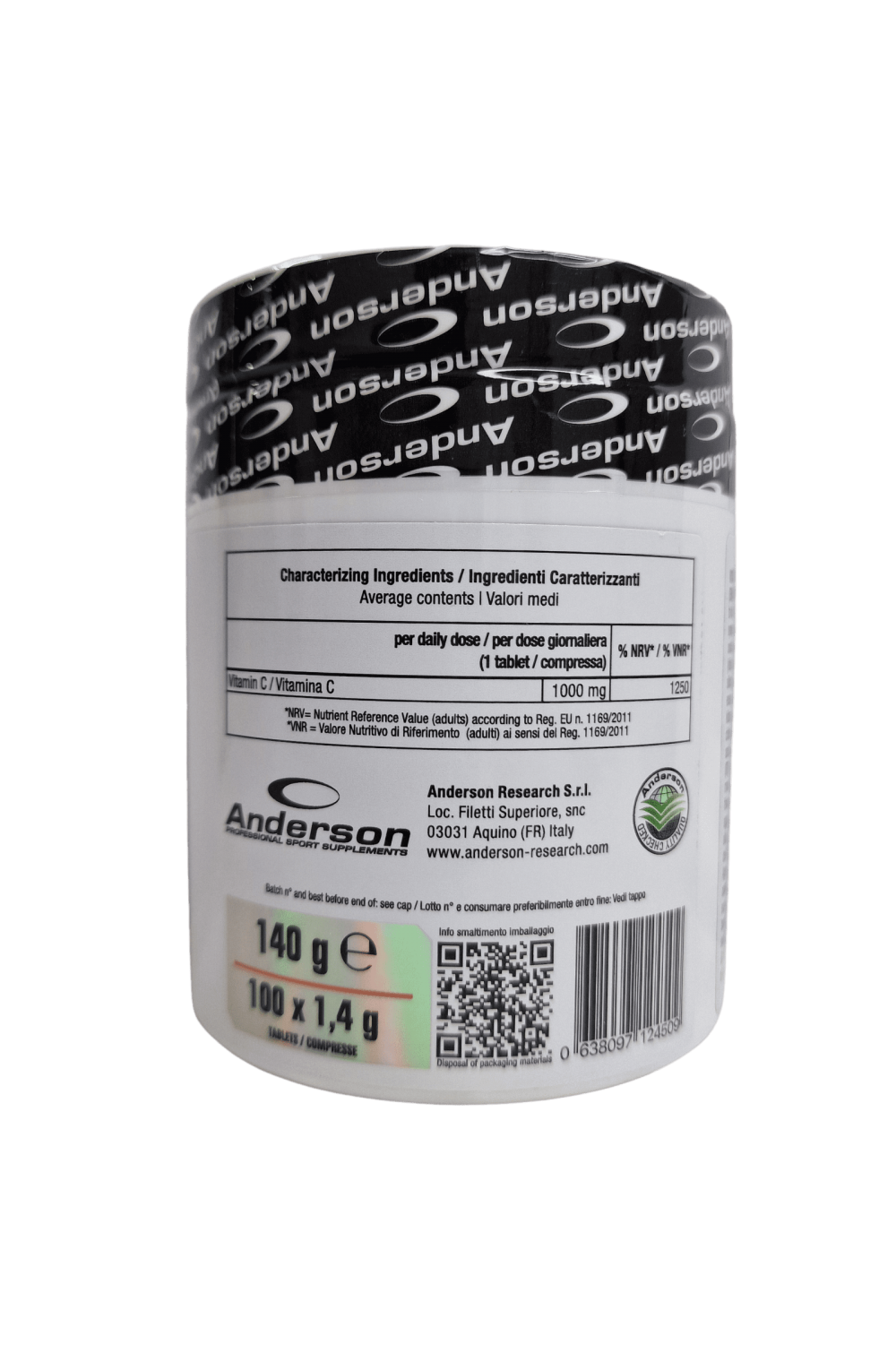 Anderson VITA-C 100 tablets Vitamina C Antiossidante - Compralosubito24.it