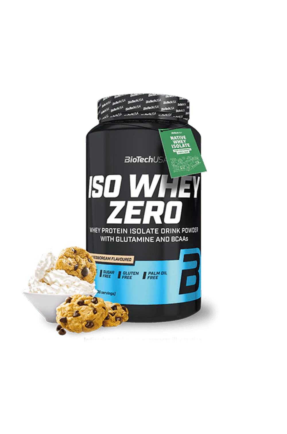 Biotech Usa Iso Whey Zero 908 gr Proteine Siero Latte Isolate Gluten Free Lactose Reduced