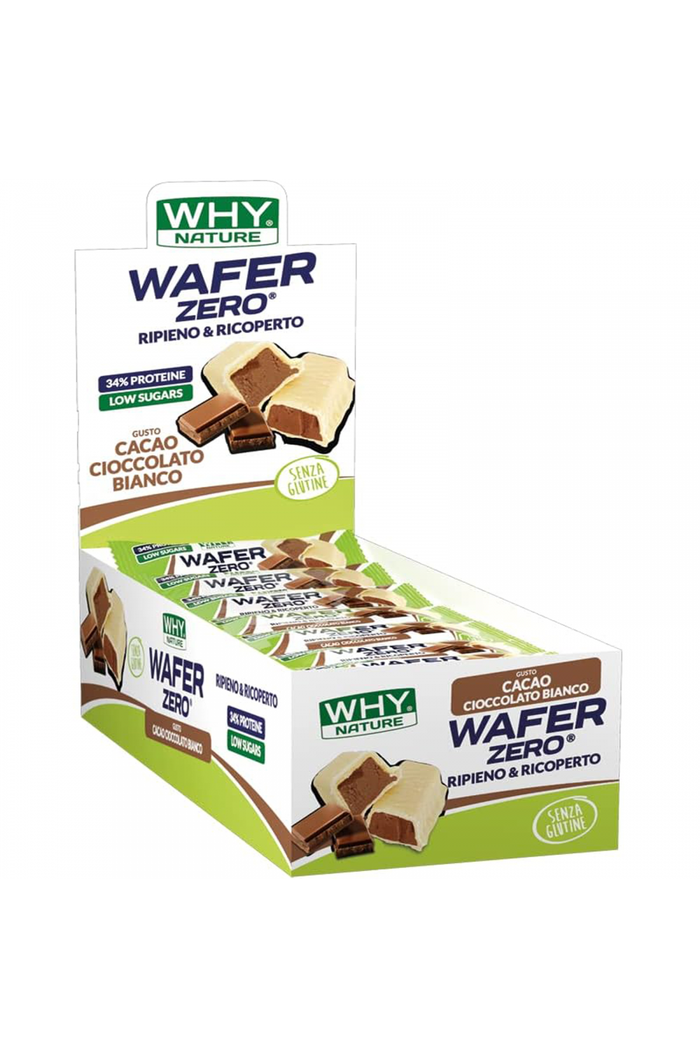 WHY Nature Wafer Zero 24 Barrette Proteiche 35 gr - Compralosubito24.it