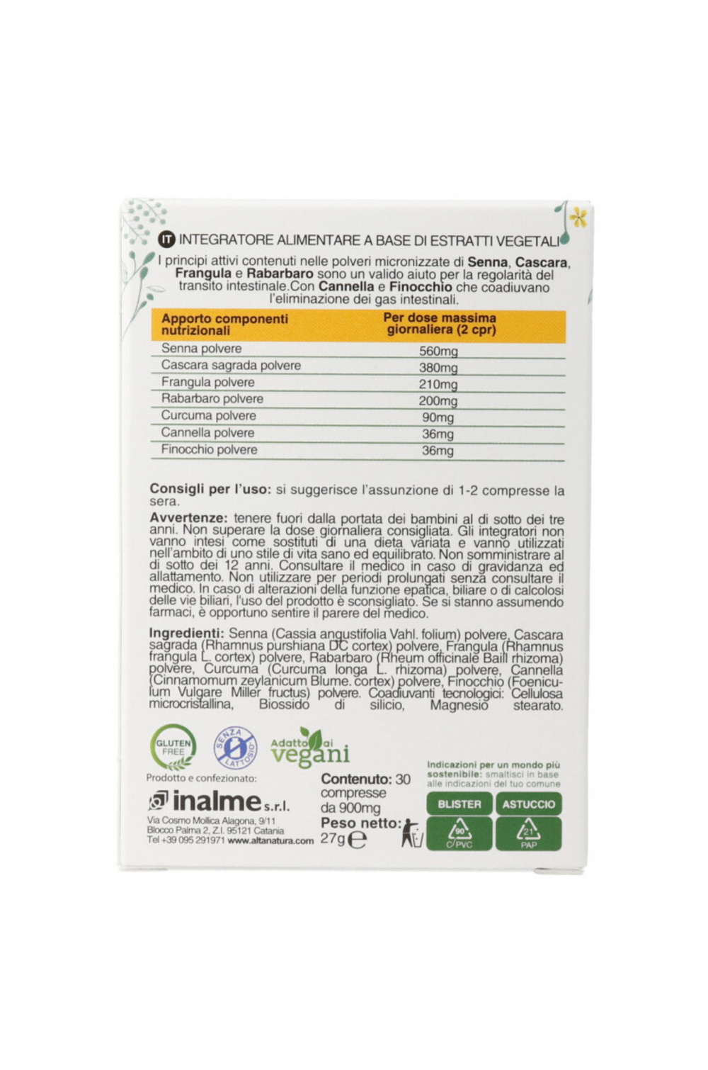 Alta Natura Levior Forte 30 cpr da 1000 mg