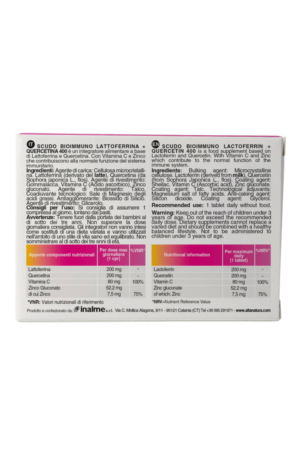 Scudo Biommuno Lattoferina + Quercitina 30 cpr