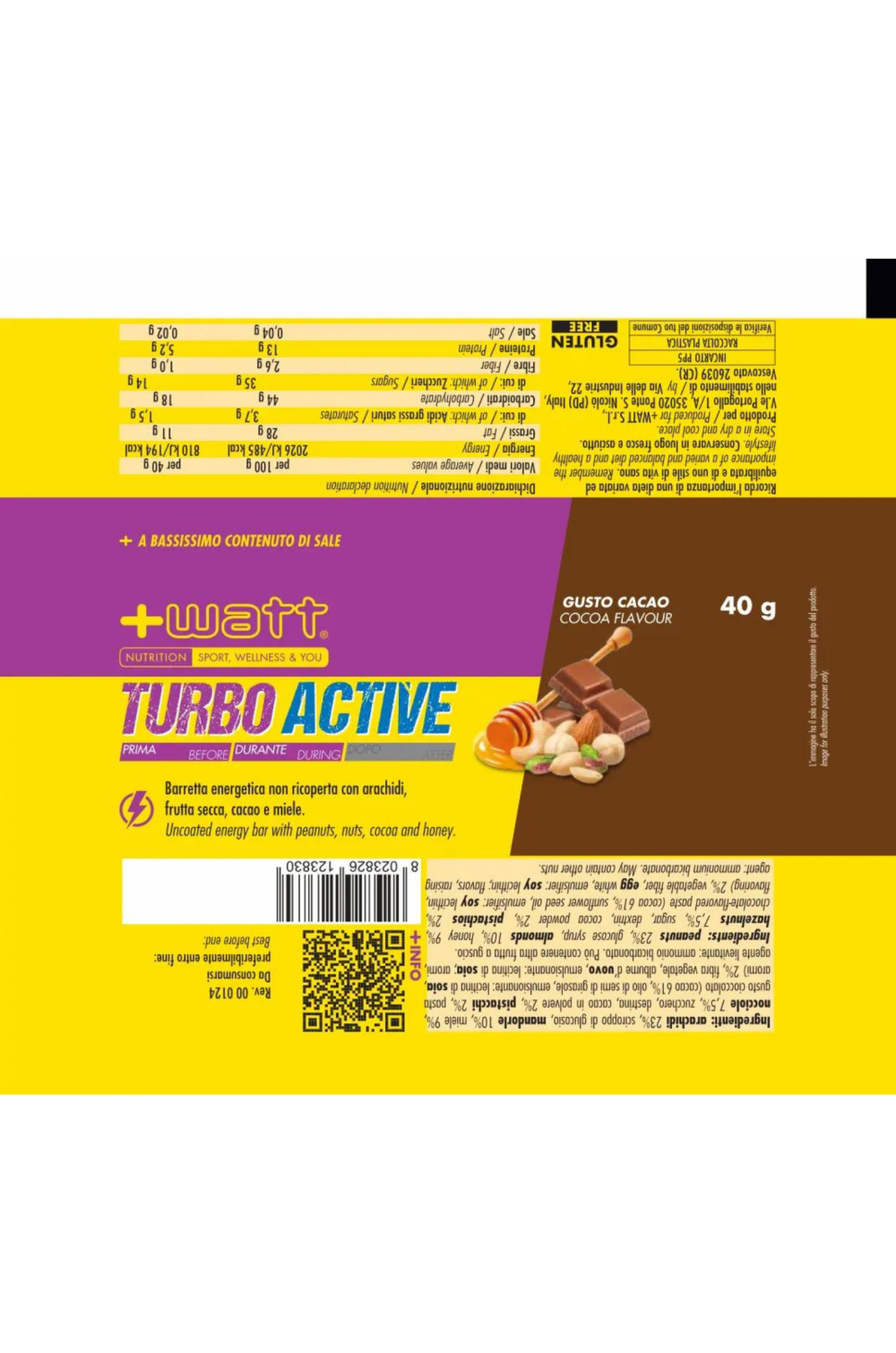 Turbo Active +Watt 1 Barretta da 40 gr