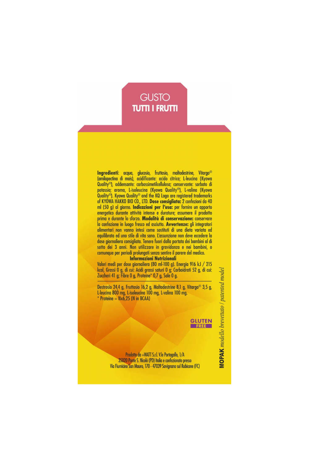 +Watt Bcaa Ride Gel+ 30 Bustine da 40 ml